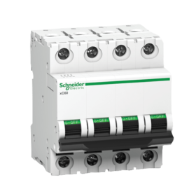 C60(A9N1P02C) xC60 - 4 pole - 2 A - C curve MCB Schneider-min